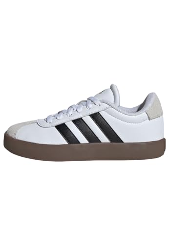 Detalle de Adidas Vl Court 3.0 Kinder Schuhe – Cloud White/Core Black/Grey One, Größe 36 EU