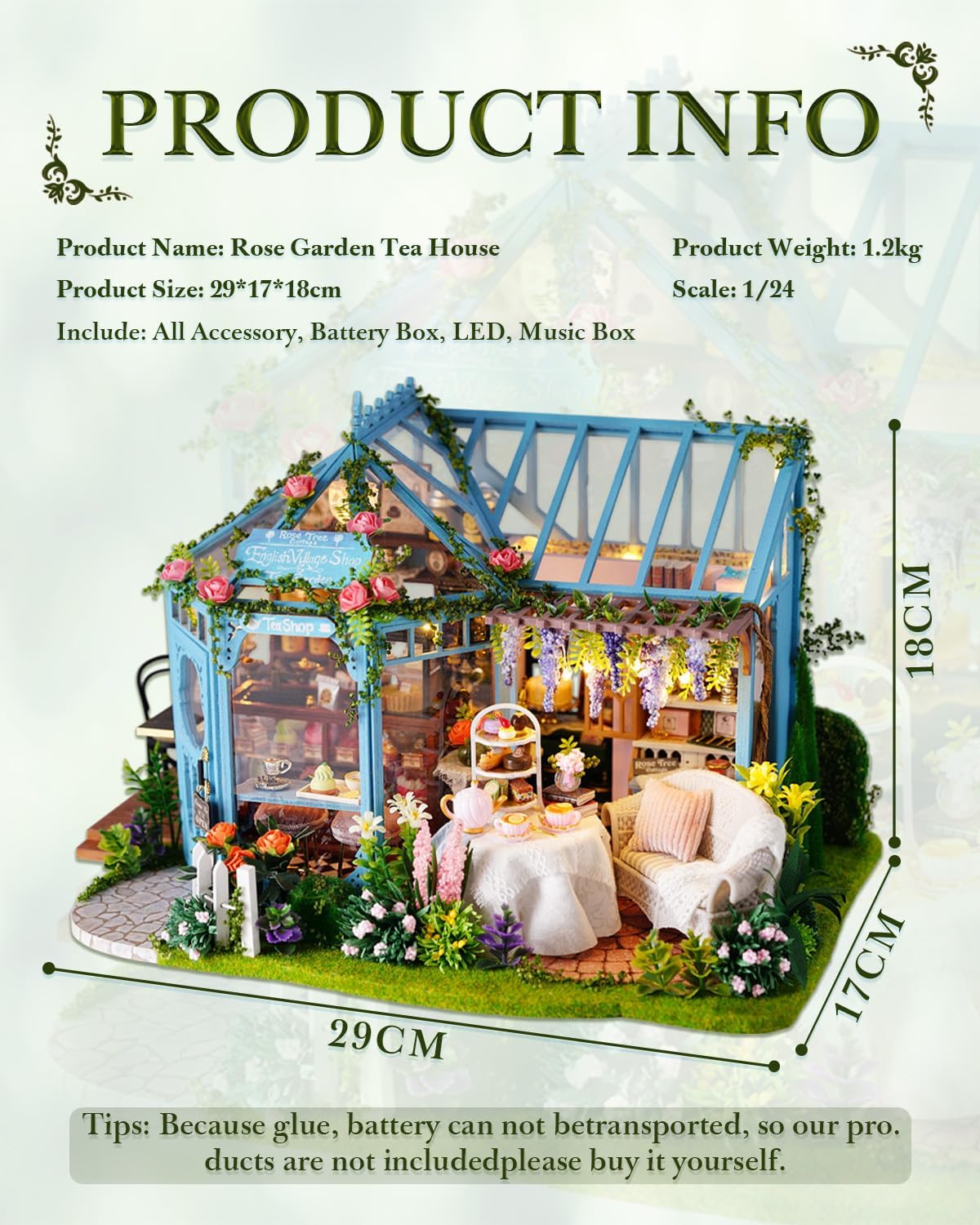 Endless Limit DIY Miniatur Haus Bausatz – Rose Garden Tea House