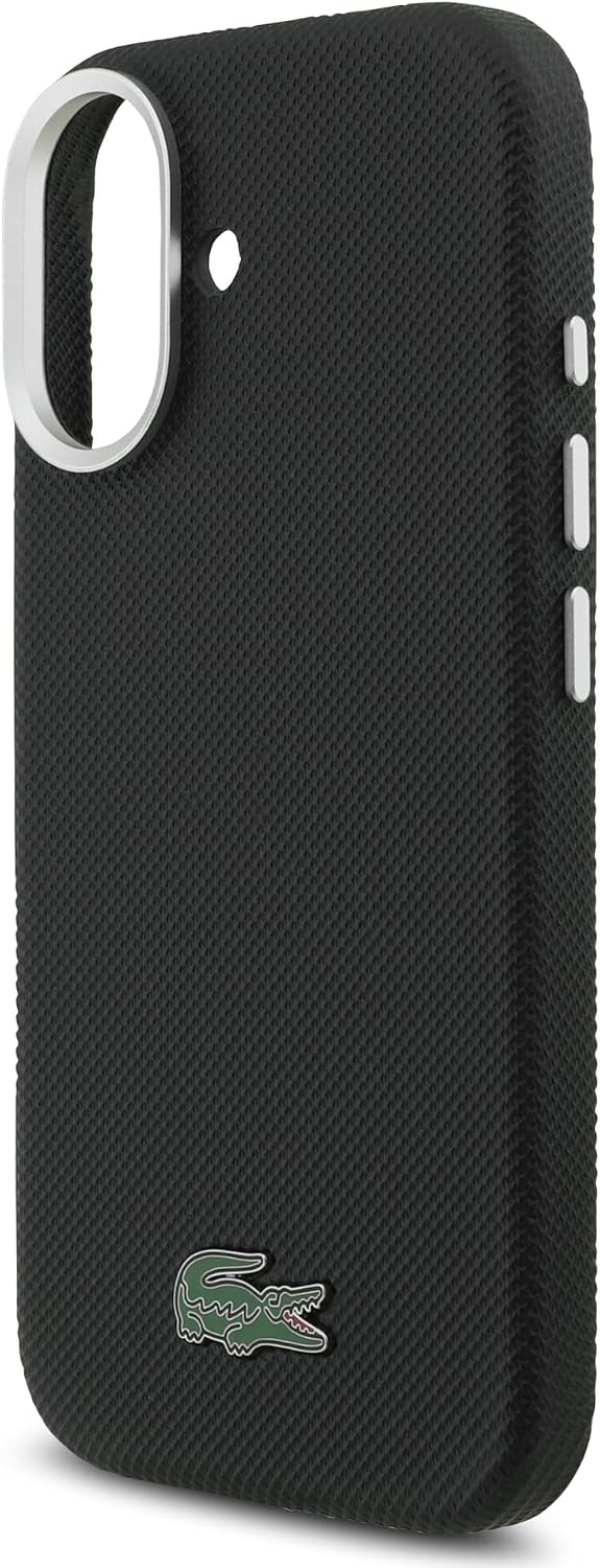Detalle 2 de LACOSTE LCFCMP17SPLAK iPhone 17ケース MagSafe対応 プチピケデザイン・ブラック