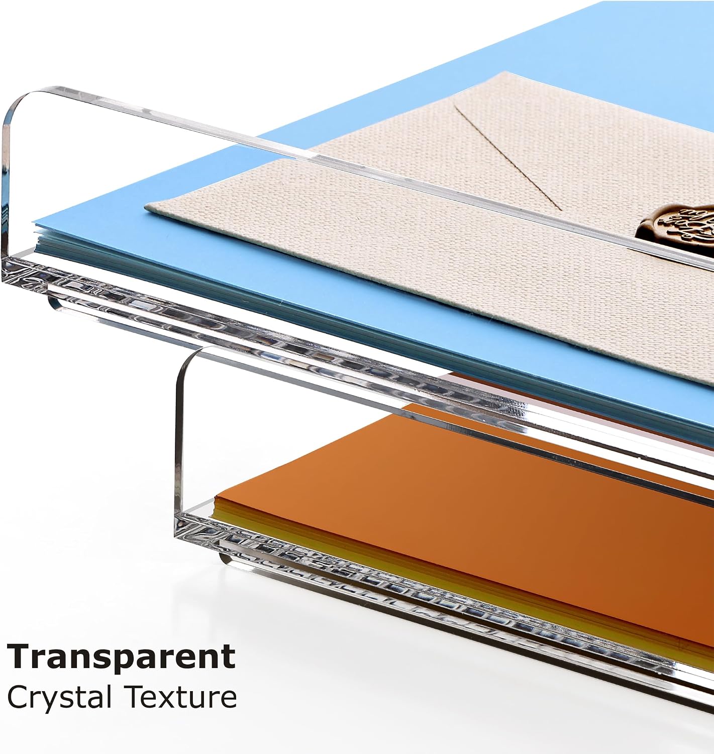 Thumbnail 6 de SANRUI Acrylic Letter Tray, 4-Tier Stackable Clear Desk Organizer