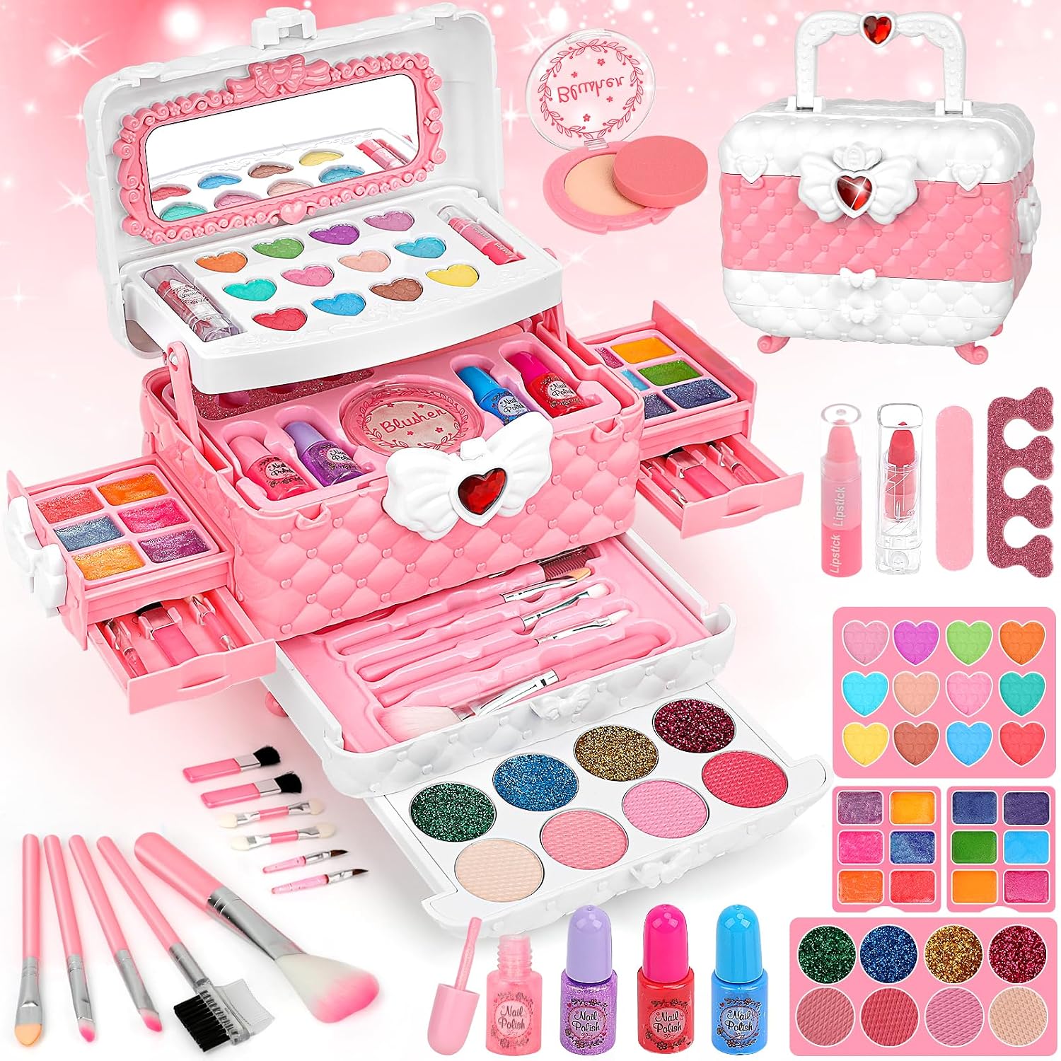 Detalle de Teensymic 54‑in‑1 Kids Makeup Kit
