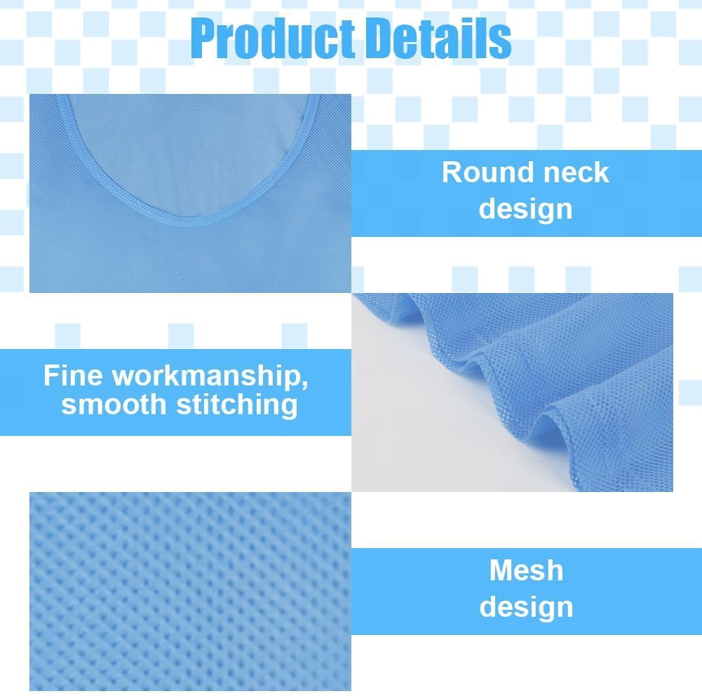 Detalle de AUYAO 6Pcs Mesh Training Vests – Breathable Scrimmage Bibs for Team Practice