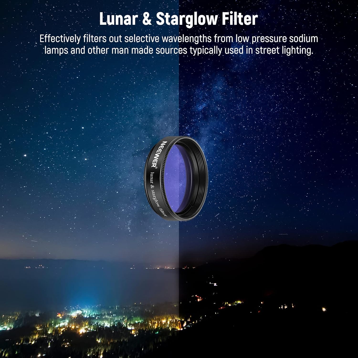 Detalle 2 de Neewer 1.25-inch Telescope Filter Kit: CPL + Moon & Skyglow + Red/Orange/Yellow/Green/Blue Eyepiece Filters