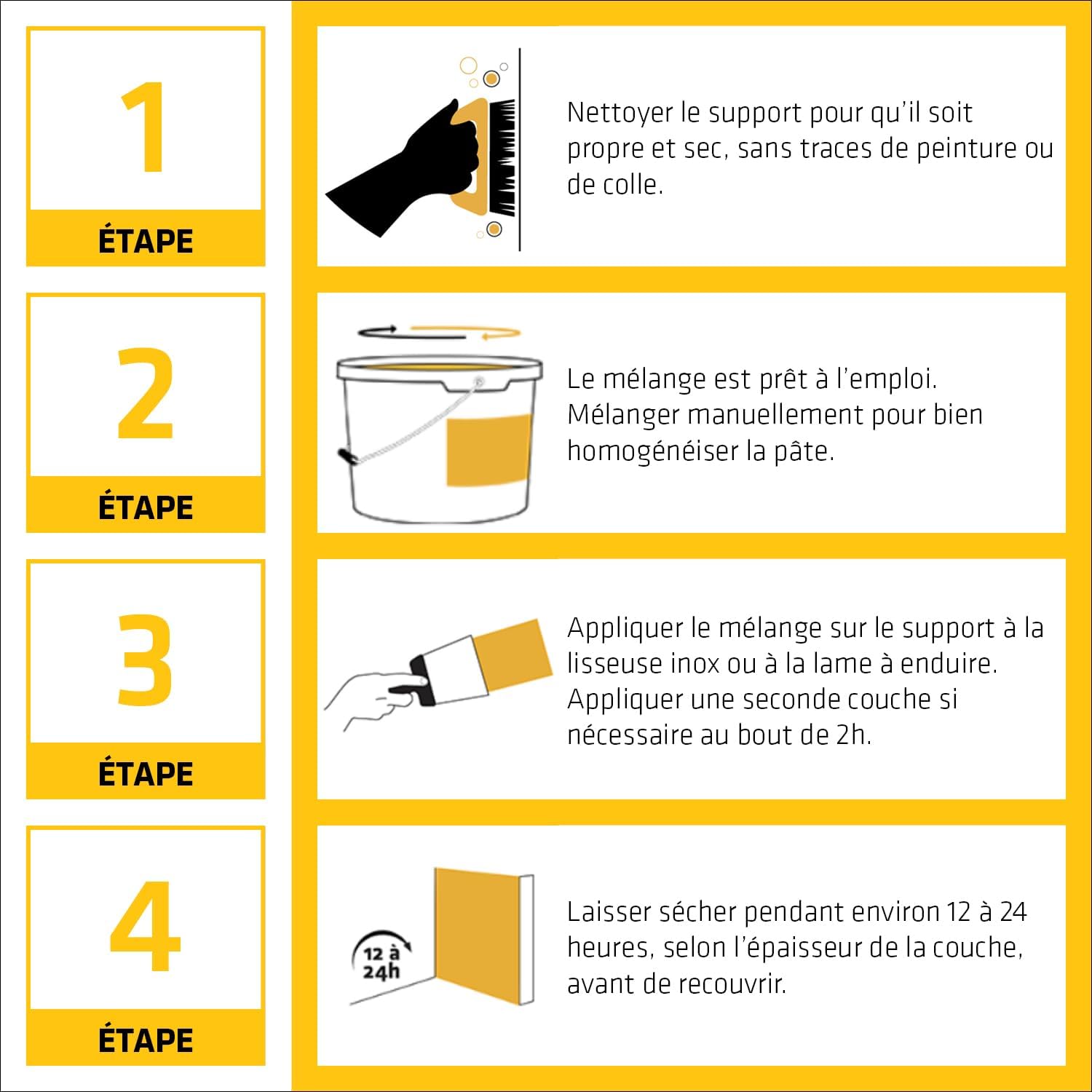 Detalle 2 de SIKA Enduit multifonction SikaWall 384 MP Blanc – 5 kg, prêt à l’emploi pour garnissage, lissage et collage de bandes à joints
