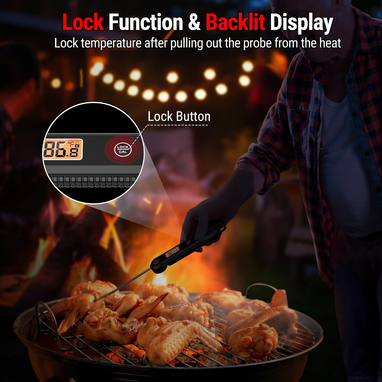 Detalle de TempPro digital meat thermometer with 3.9-inch probe