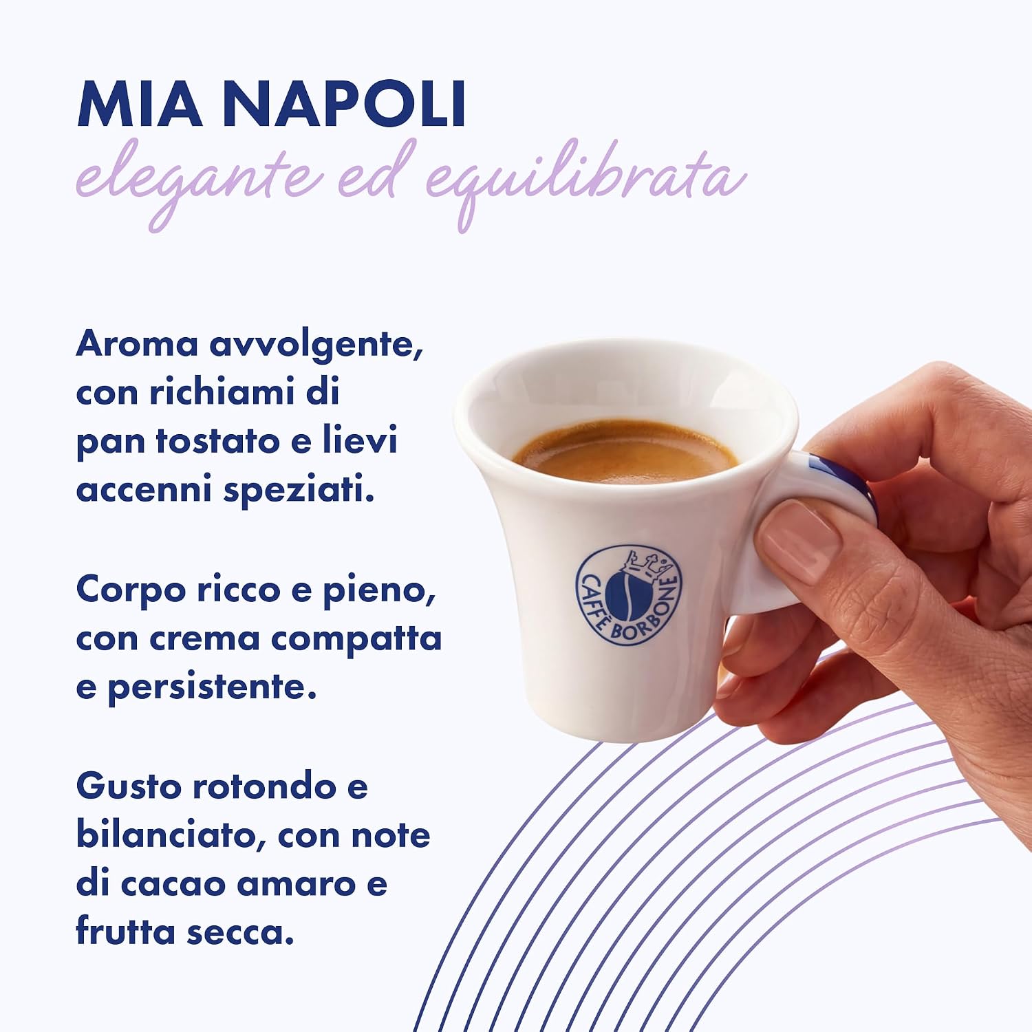Detalle de Caffè Borbone Miscela Mia Napoli – 100 capsule in alluminio, compatibili Nespresso* (Mia Napoli)