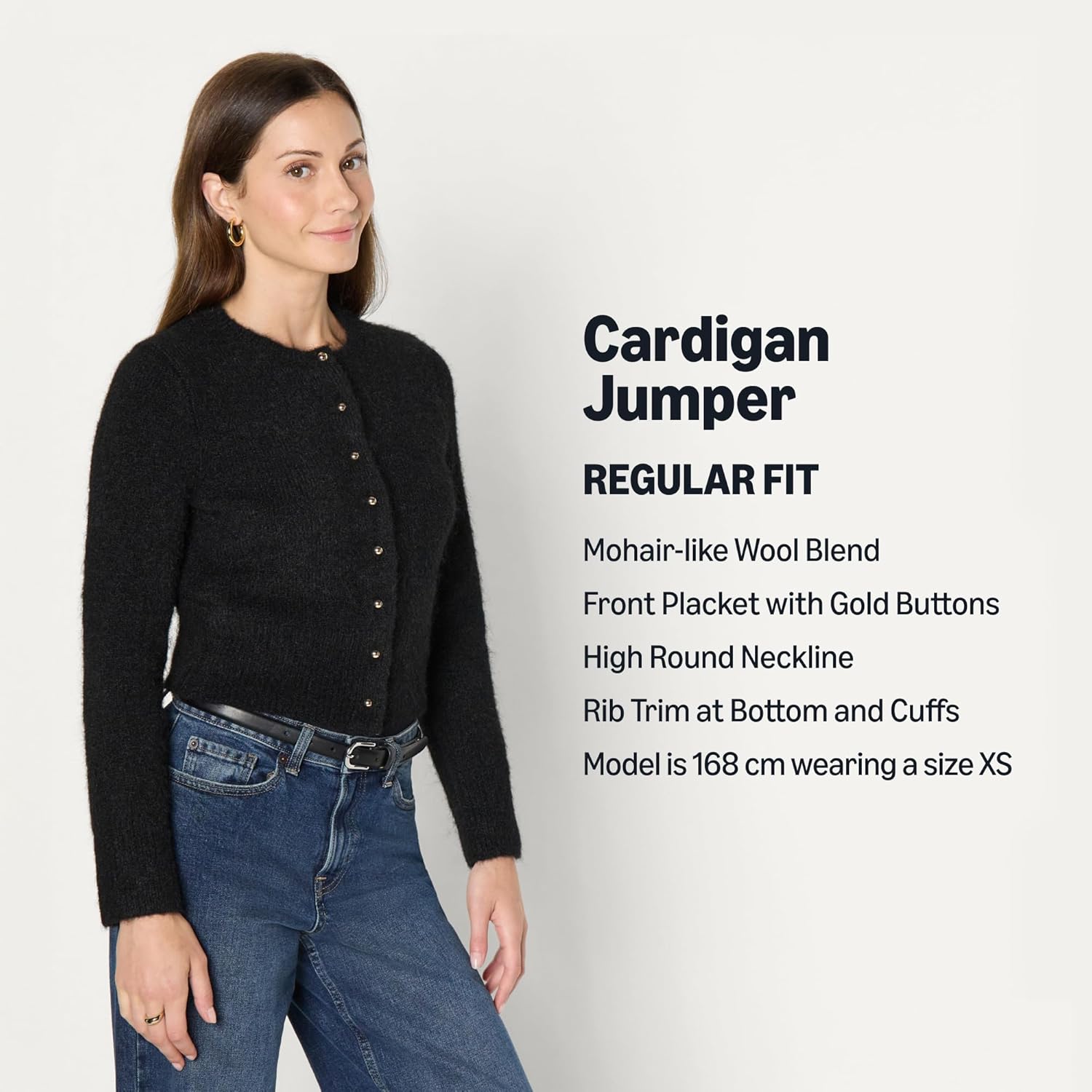 Thumbnail 3 de Amazon Essentials Women’s Regular-Fit Faux Mohair Button-Down Cardigan