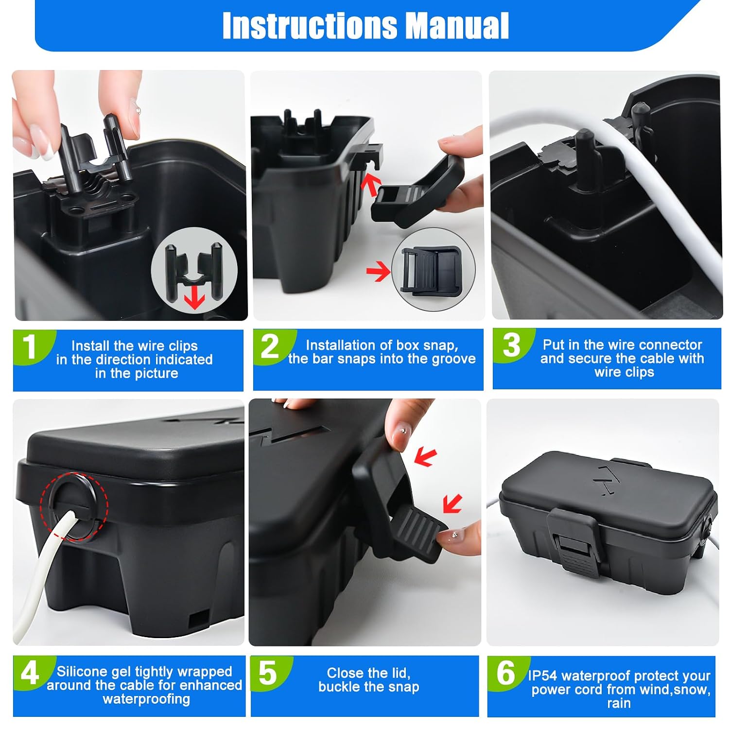 Thumbnail 5 de Hrensaw Small Weatherproof Electrical Connection Box, IP54, 2 Cable Ports