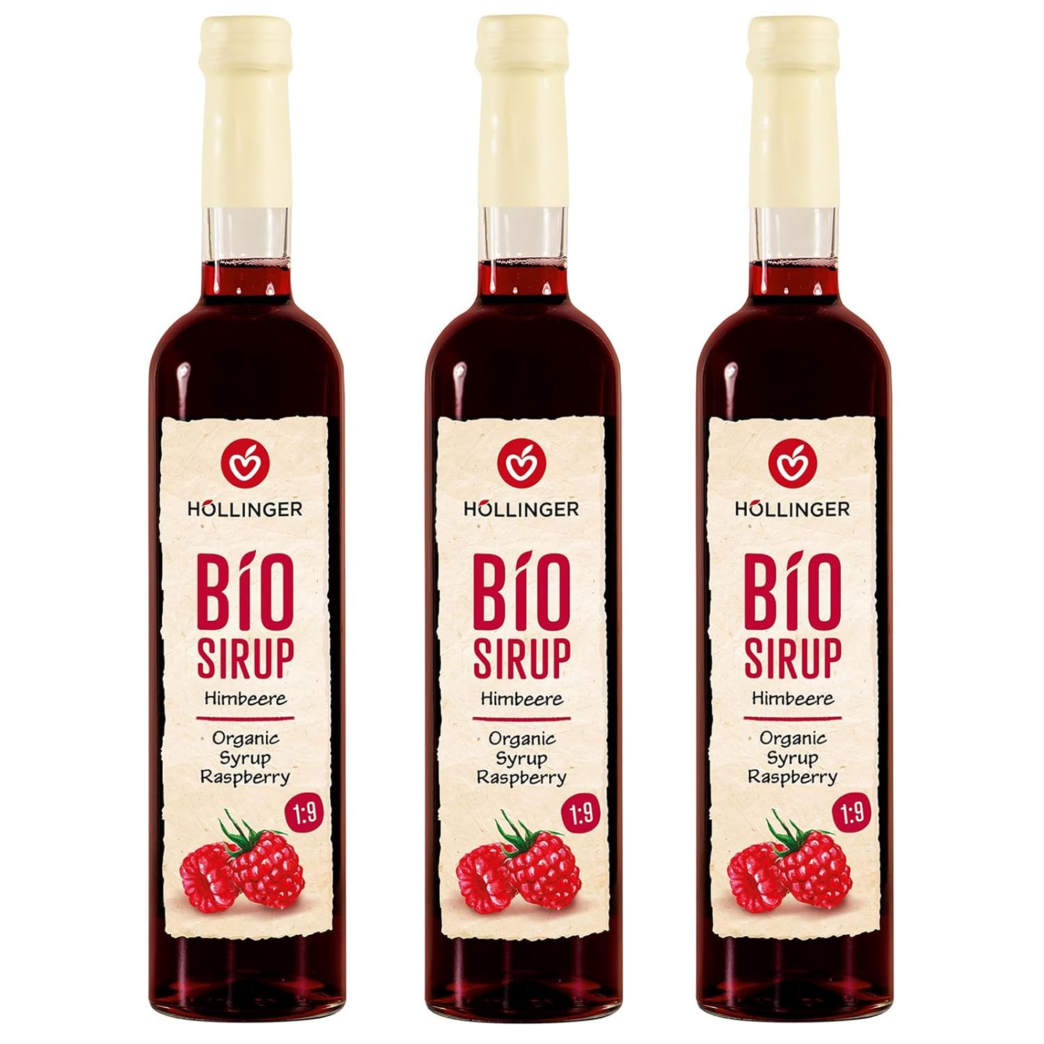 Höllinger Bio Himbeer Sirup 3x500 ml