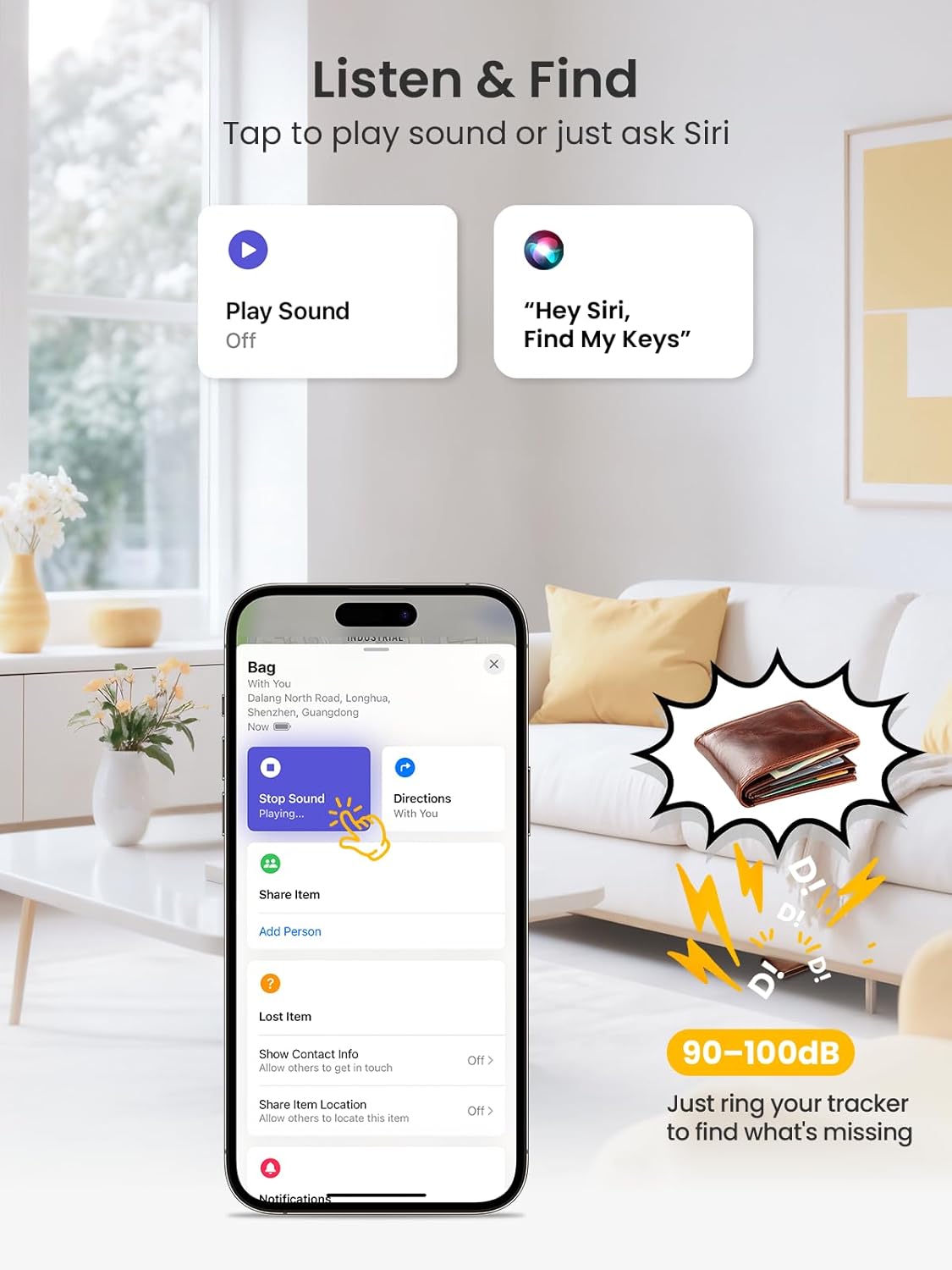 Thumbnail 2 de LOXP Wallet Tracker Card (MFi) for Apple Find My — Slim 1.65mm Bluetooth Finder with IP68 & Wireless Recharge