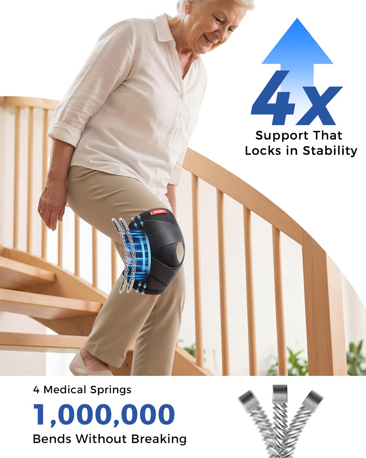 Thumbnail 1 de Medical-Grade Knee Brace for All: Adjustable, Anti-Slip Support with Side Stabilizers