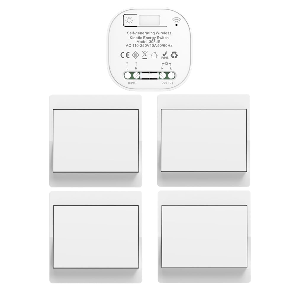 Cerhot 220V interruptor inalámbrico cinético 433 MHz