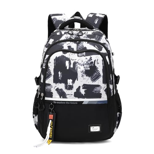 Detalle de Amythe Mochilas Escolares Adolescentes 32 L con Correa para Carro, Negro