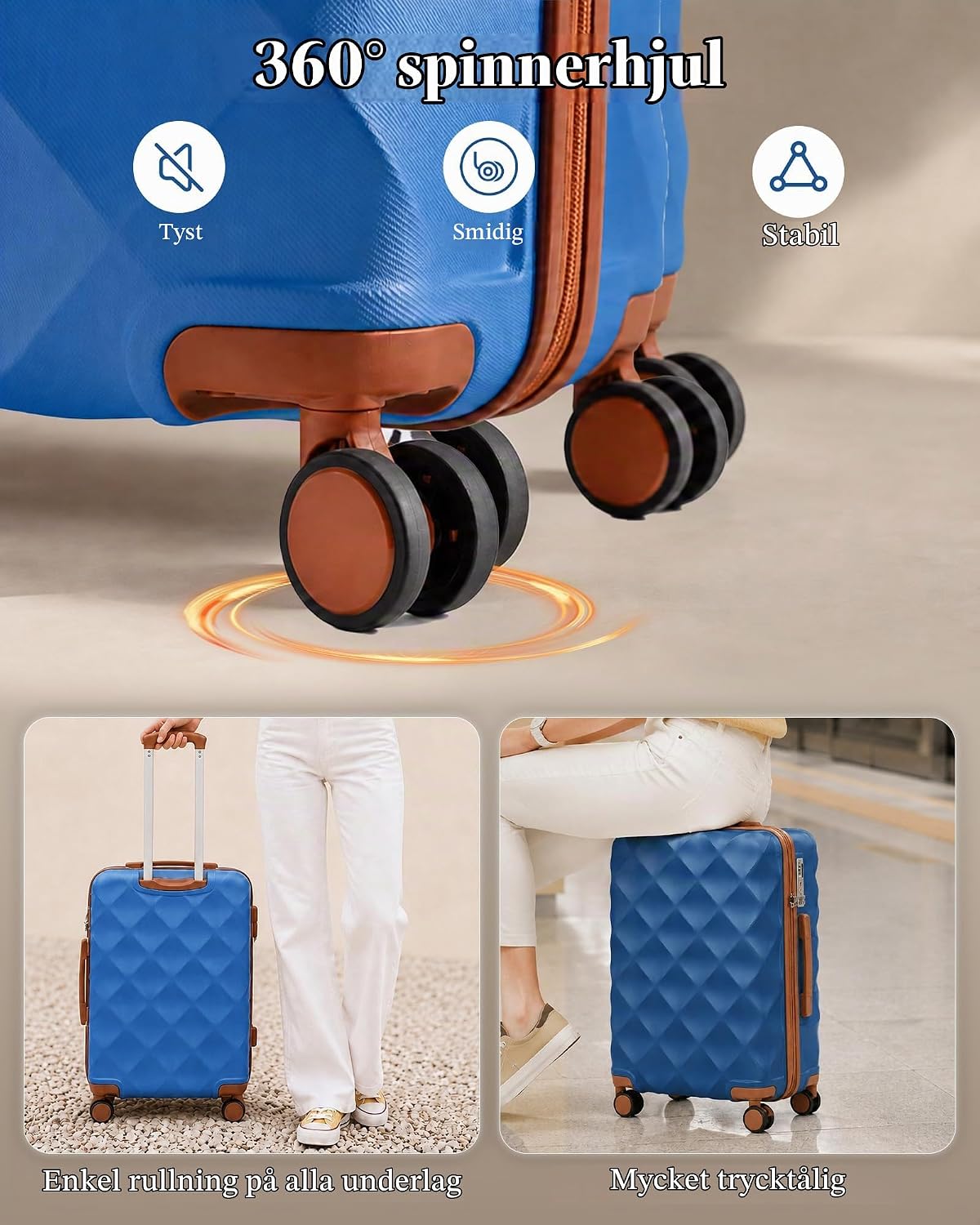 Thumbnail 3 de British Traveller 73CM stor resväska, 28 tum, ABS+PC och TSA-lås