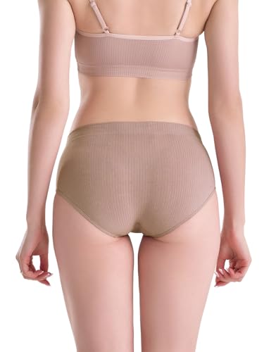 Thumbnail 2 de Channo Bragas de Algodón y Bambú para Mujer – Talle Alto, Sin Costuras, Pack Multicolor XL