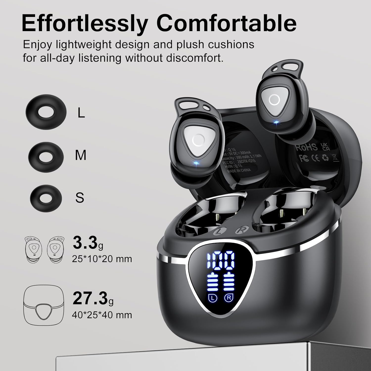 Thumbnail 6 de Q16 Wireless Earbuds 40H battery