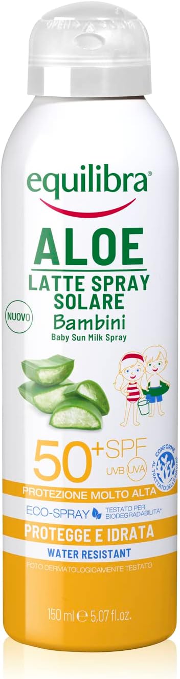 Detalle de equilibra Solari Aloe Latte Spray Solare Bambini SPF 50+