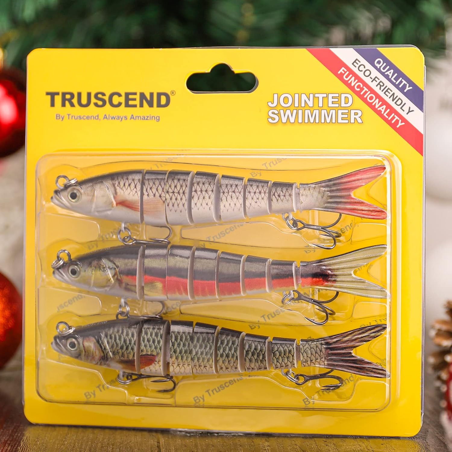 Thumbnail 4 de TRUSCEND Leurres swimbait réaliste 8 segments pour eau douce et eau salée (bar, truite, perche…)
