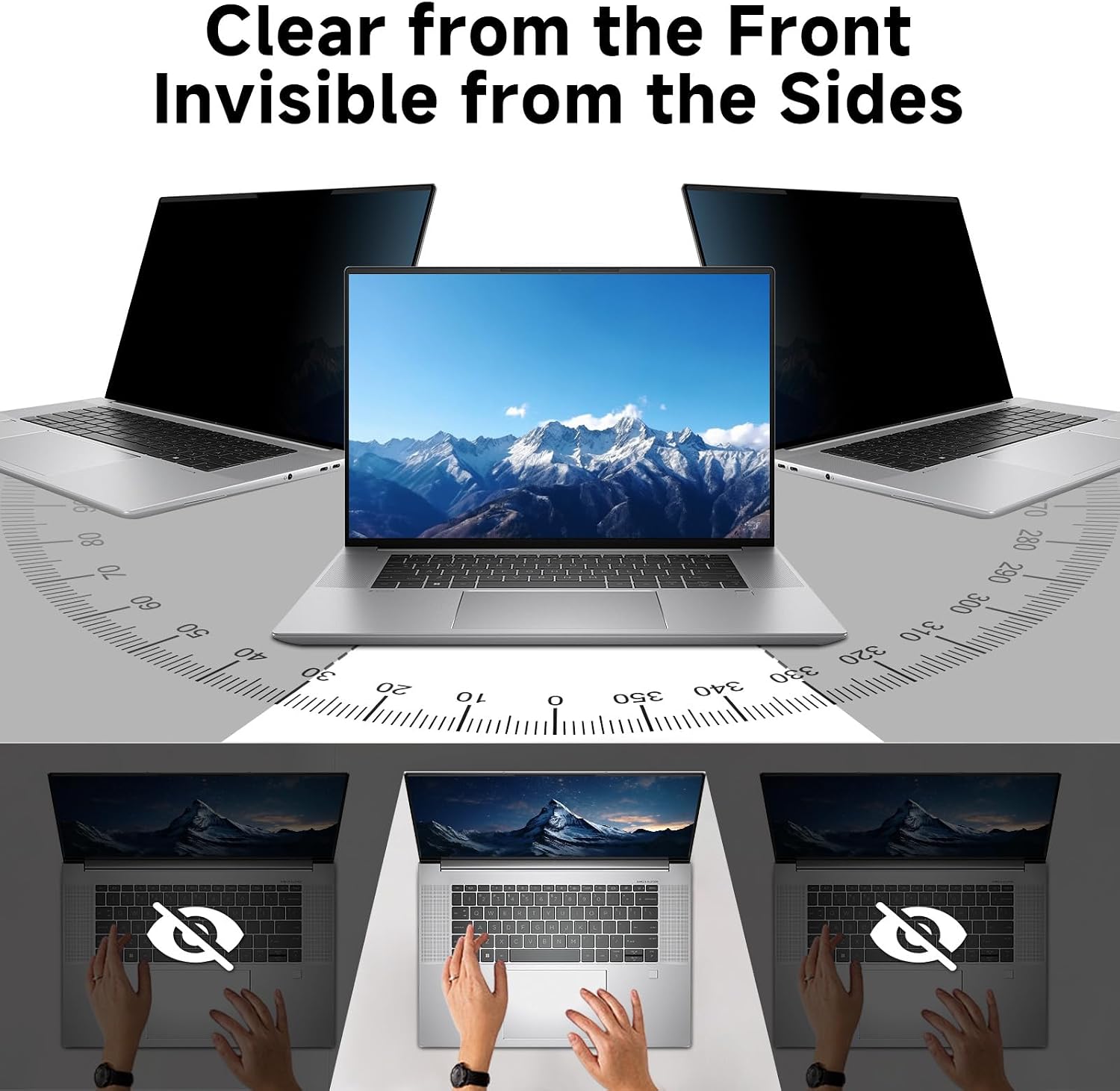 Thumbnail 3 de STARY 14-inch Magnetic Laptop Privacy Screen (16:9) with Anti-Spy & Blue Light Glare Reduction