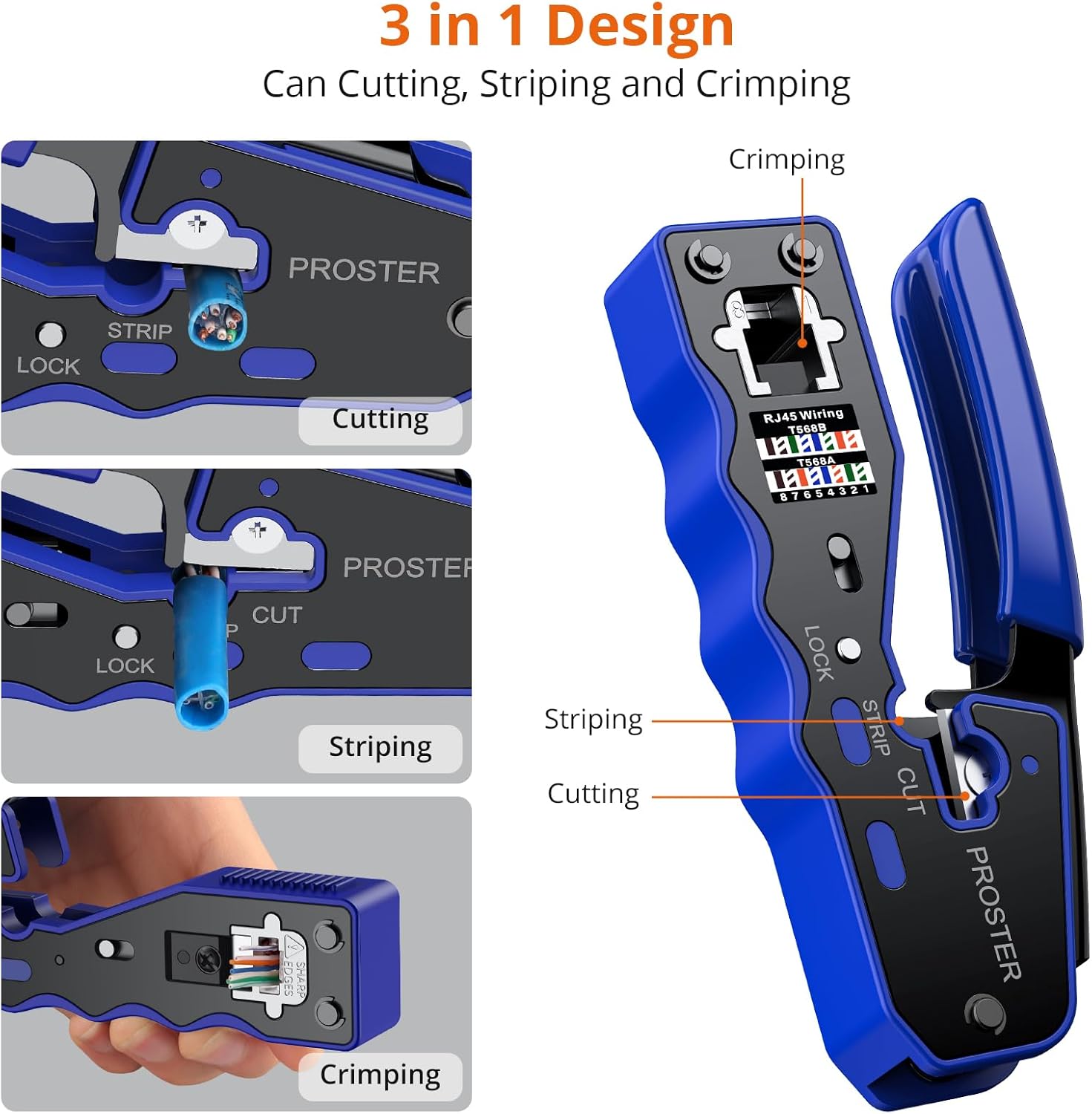 Thumbnail 1 de Proster Pinza Crimpatrice RJ45 Pass Through 🛠