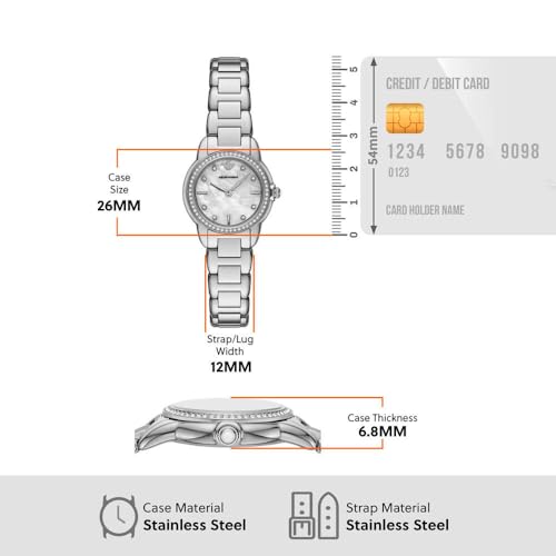 Thumbnail 6 de Emporio Armani Orologio da donna 26 mm con movimento al quarzo e cinturini in acciaio o pelle