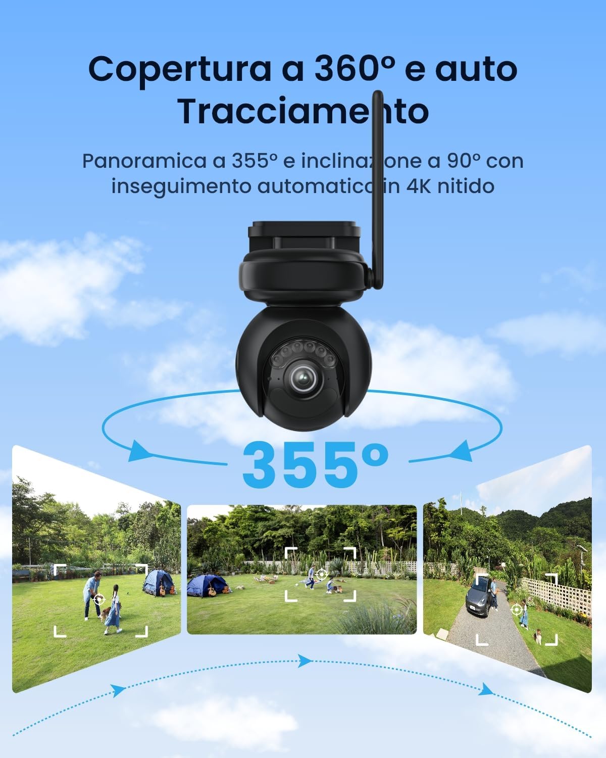 Detalle de Reolink 4K Wi‑Fi 6 Telecamera Esterno 20000mAh