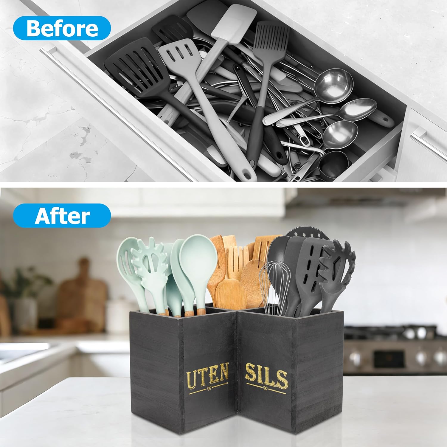 Detalle 2 de RedCall Utensil Holder with 3 Compartments
