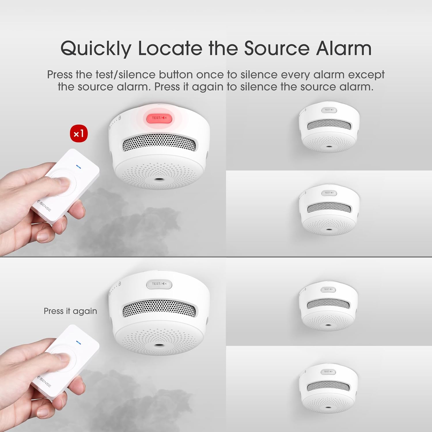 Thumbnail 2 de X-Sense RC01 Pro Remote Controller with Replaceable Battery for Link+ Series Alarms