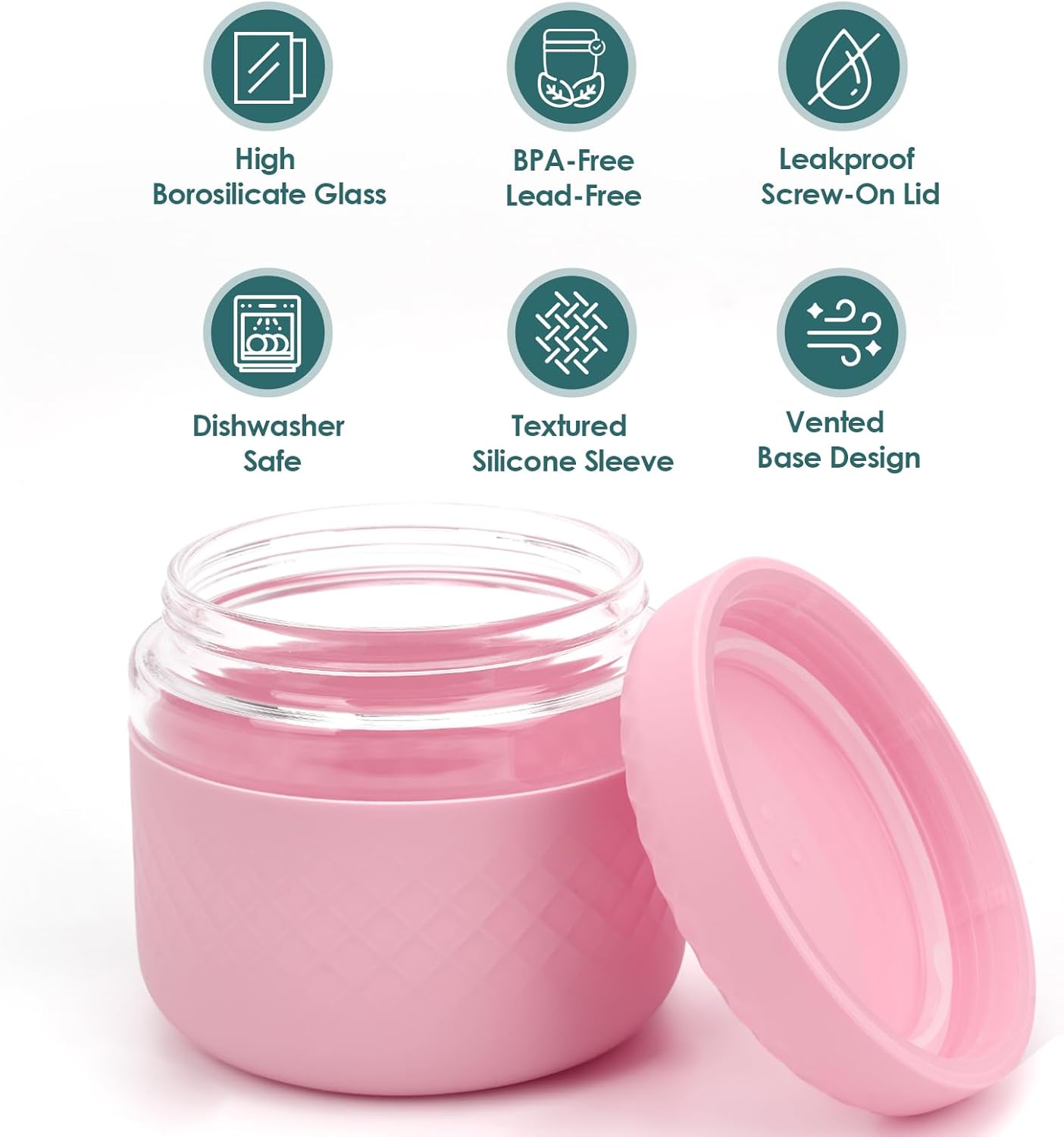 Thumbnail 6 de Cafezi 24 oz Glass Lunch Bowl Container with Lid (Leak & Spill Proof)