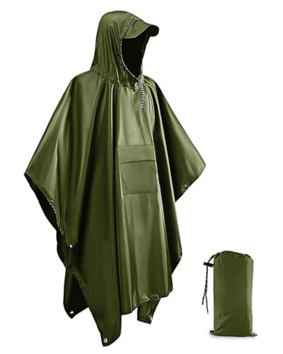 Detalle de Victoper Waterproof Poncho Adult – Lightweight, Reusable Rain Poncho for Outdoors