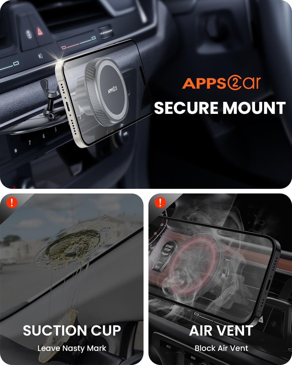 Thumbnail 3 de APPS2Car Magsafe Handyhalterung 17 Magnete