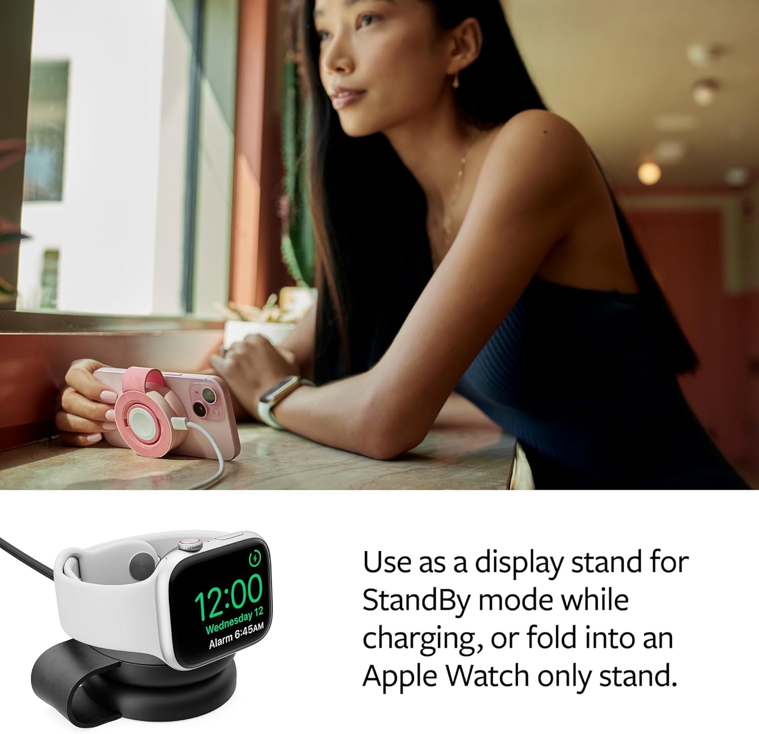 Thumbnail 5 de Twelve South Butterfly SE Chargeur de voyage 2-en-1 Qi2 Noir (iPhone, AirPods et Apple Watch)