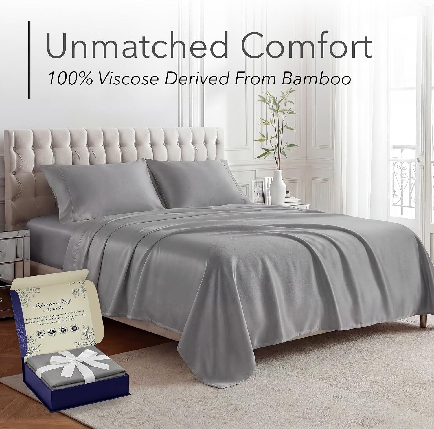Thumbnail 1 de DECOLURE Bamboo Twin Sheet Set