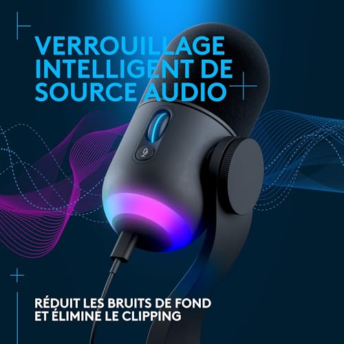 Detalle de Logitech G Yeticaster GX — Microphone USB dynamique avec bras articulé