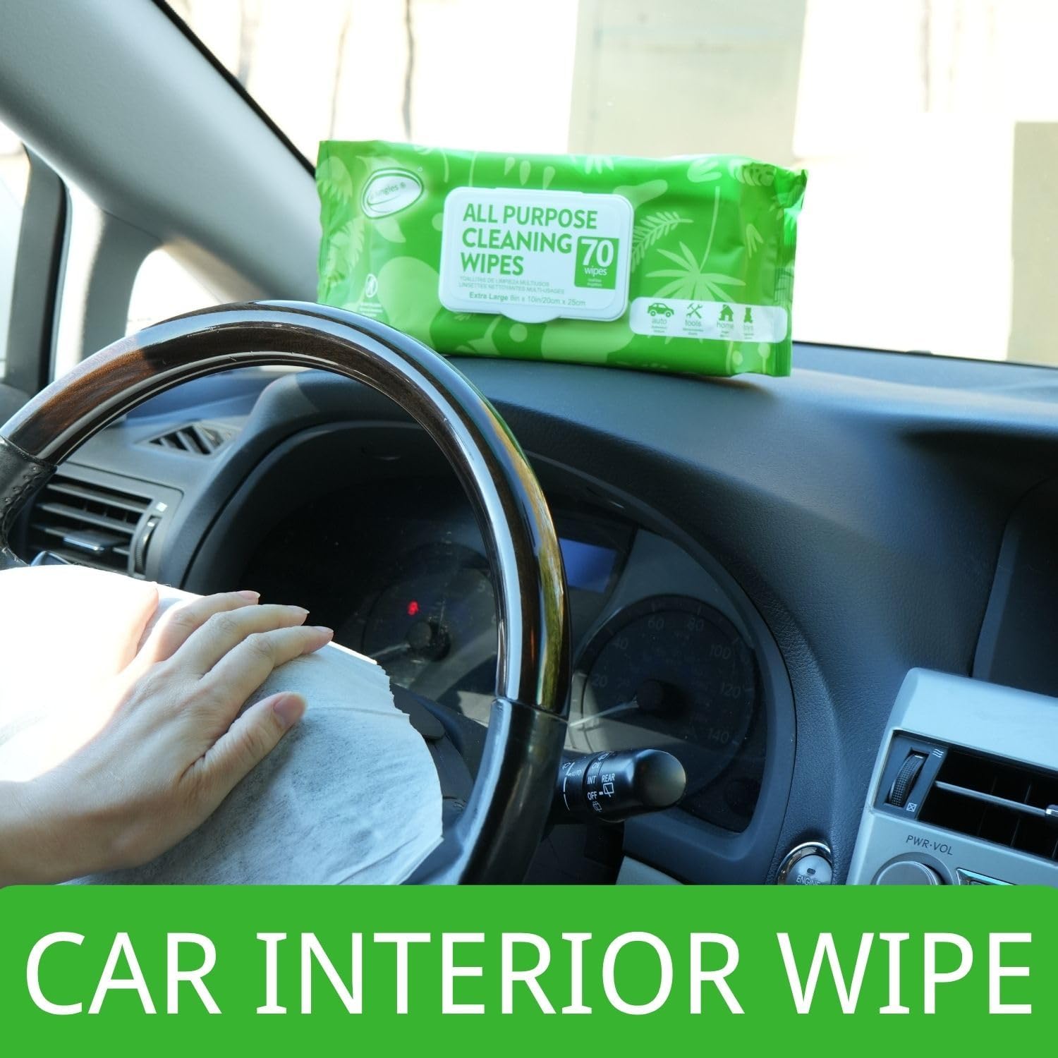 Detalle 2 de Air Jungles Car Interior Cleaning Wipes 210 🧽