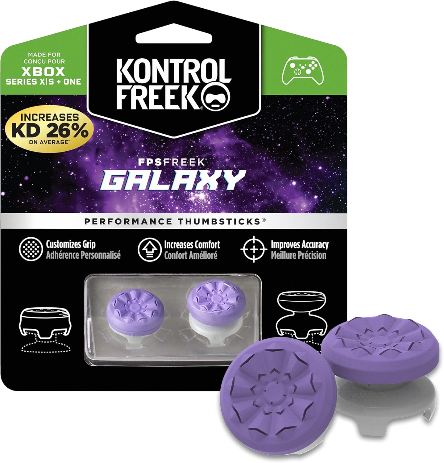 Thumbnail 4 de KontrolFreek FPS Freek Galaxy Grips violet pour manette Xbox (Xbox Series X|S & Xbox One)