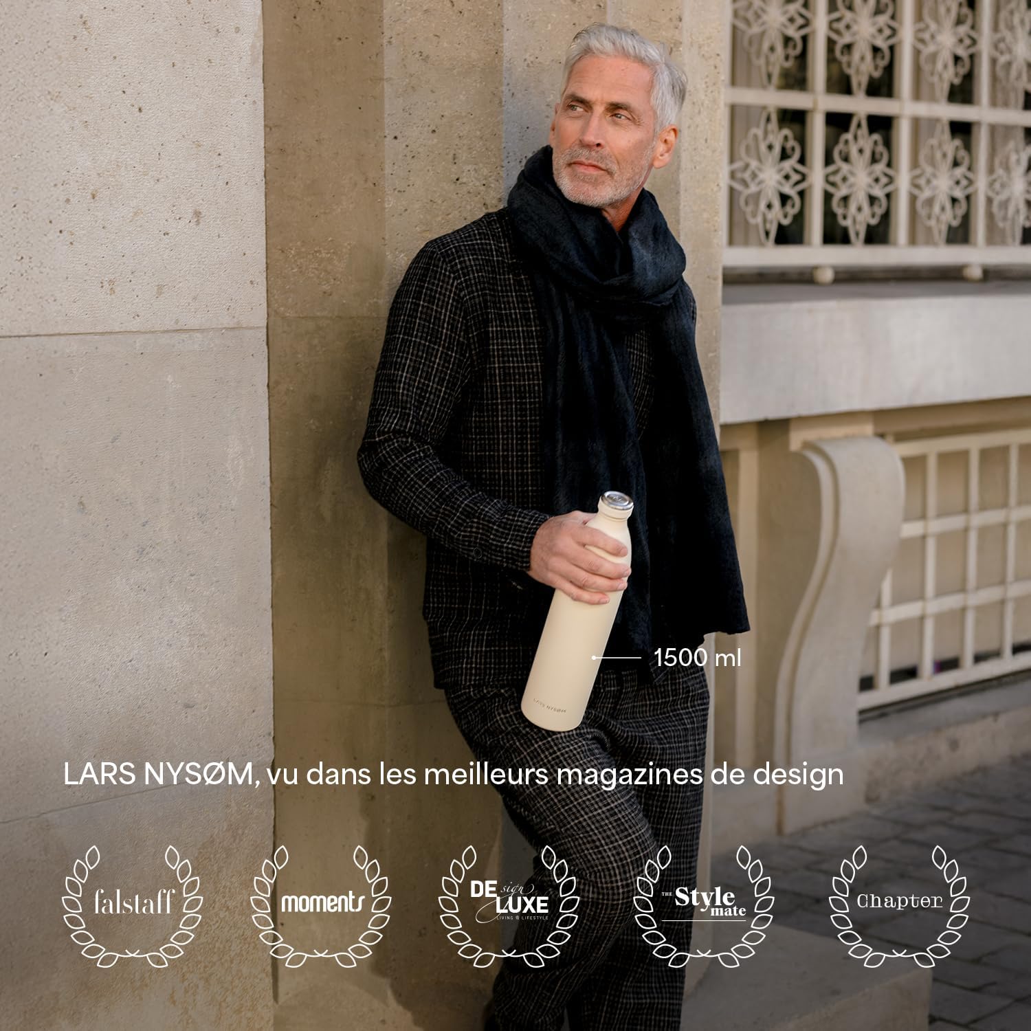 Thumbnail 4 de LARS NYSØM gourde isotherme en inox 500 ml (0,5 L) étanche, Midnight Blue