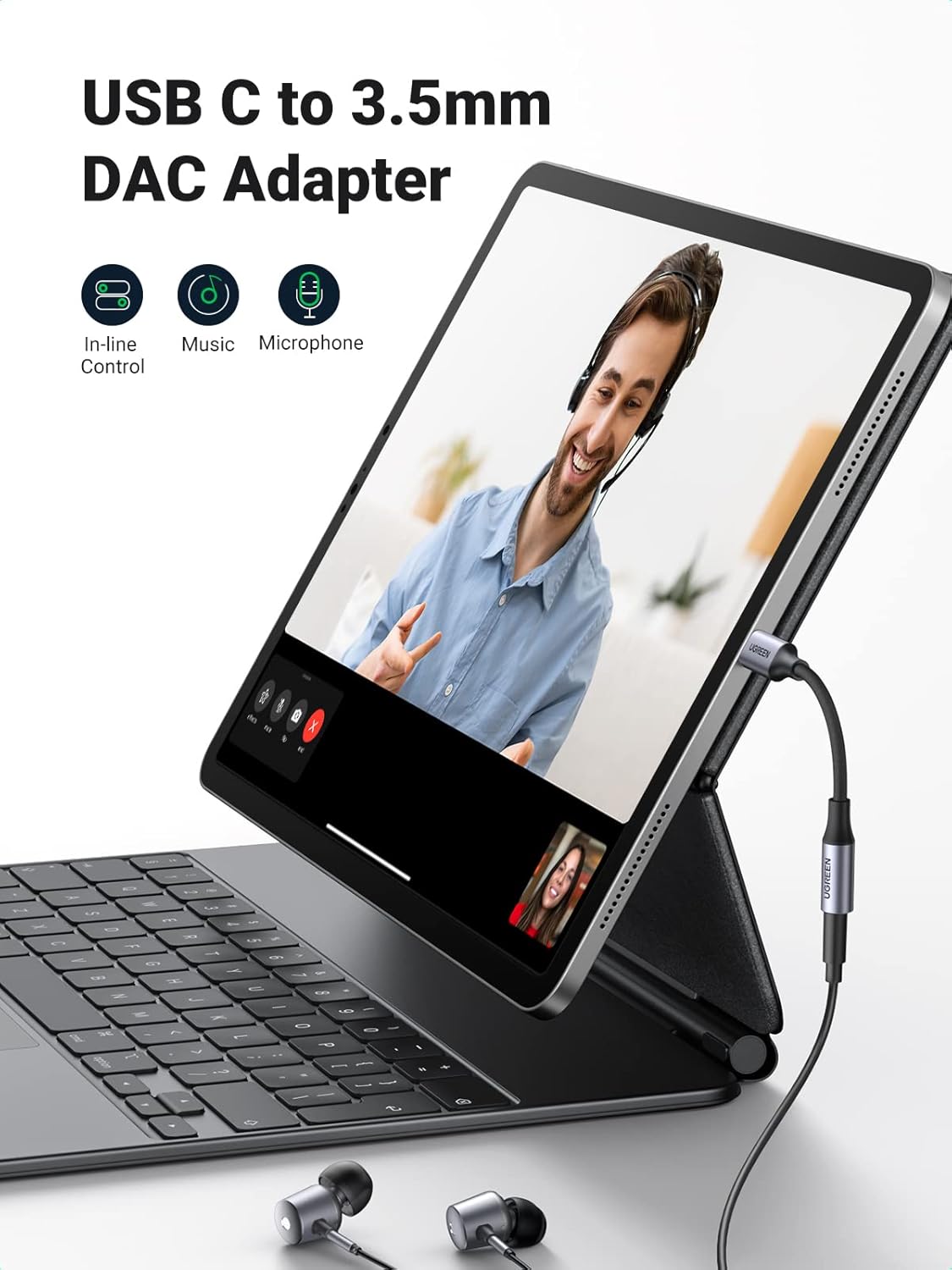 Thumbnail 7 de UGREEN Adaptador USB-C a Jack 3.5 mm DAC Dual Pack