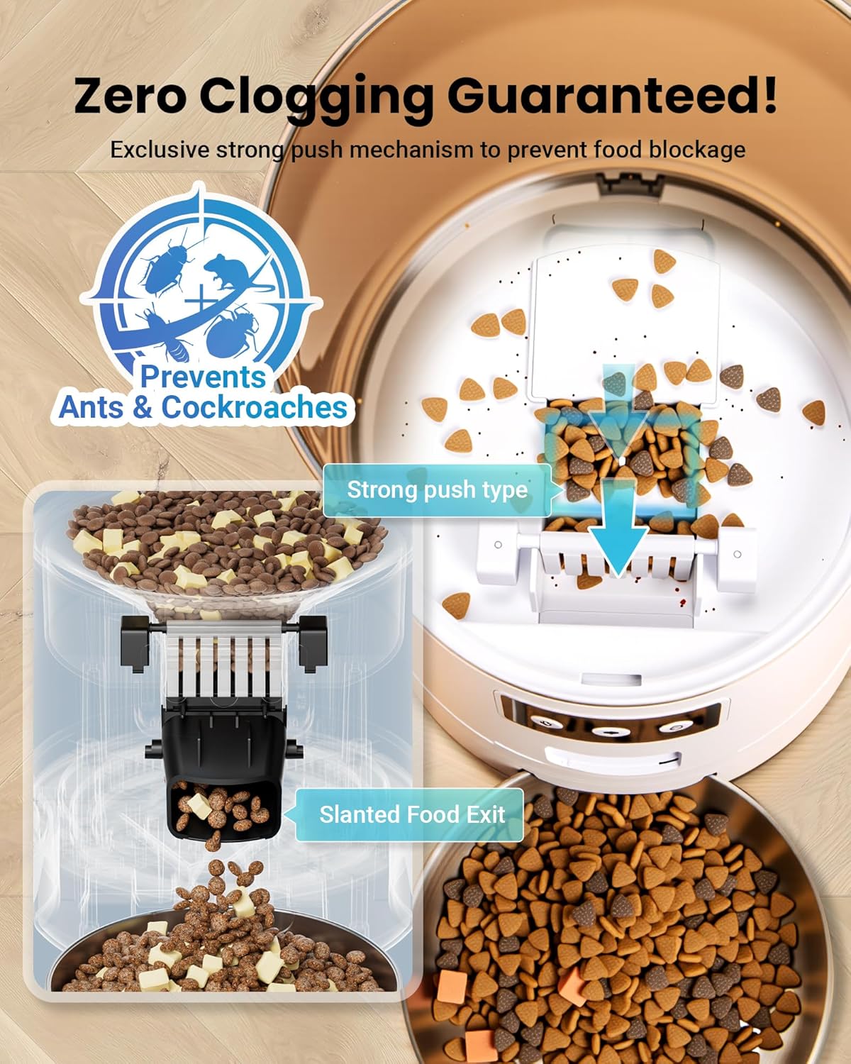 Detalle 1 de Automatic Cat Feeder for 3 Cats 6L
