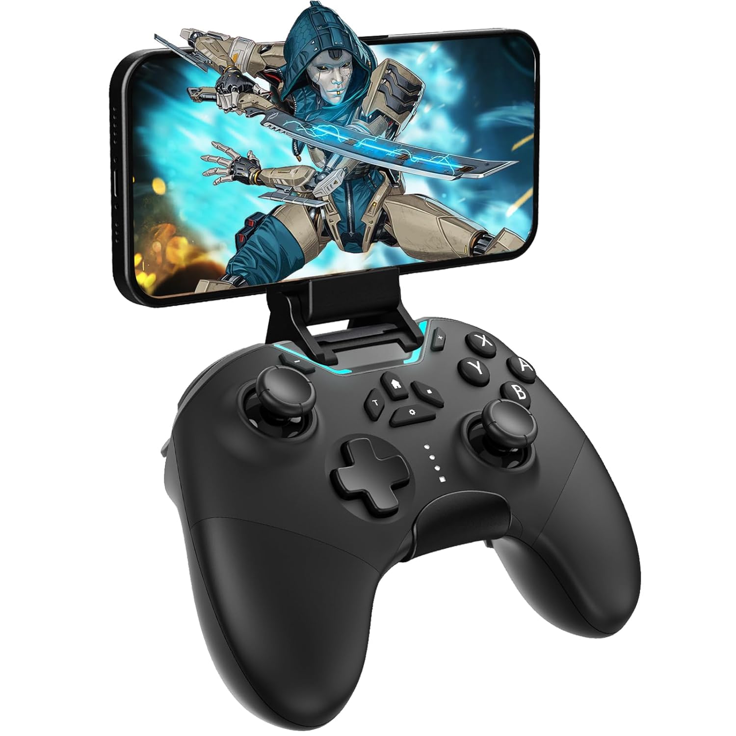 Detalle de Hall Effect Bluetooth Controller for Switch/PC/iPhone/Android/TV/Steam — Pro Wireless Game Controller with Hall Joysticks and Turbo