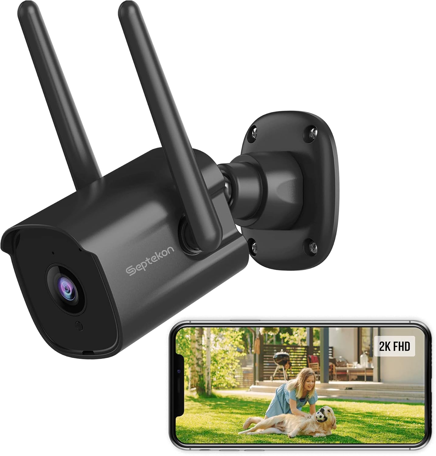 Detalle de Septekon P30i 2K outdoor security camera