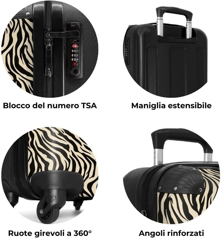 Thumbnail 6 de Valigia da cabina 55x40x20 cm NoBoringSuitcases.com rigida con 4 ruote, TSA e 2,6 kg