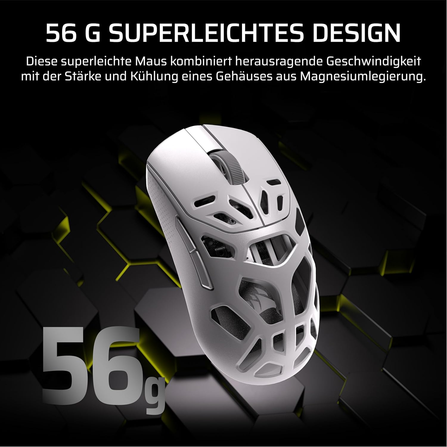 Thumbnail 3 de Corsair Sabre v2 PRO kabellose FPS-Gaming-Maus (weiß) – 33.000 DPI, 8.000 Hz Hyper-Polling, bis zu 120 Std. Akkulaufzeit