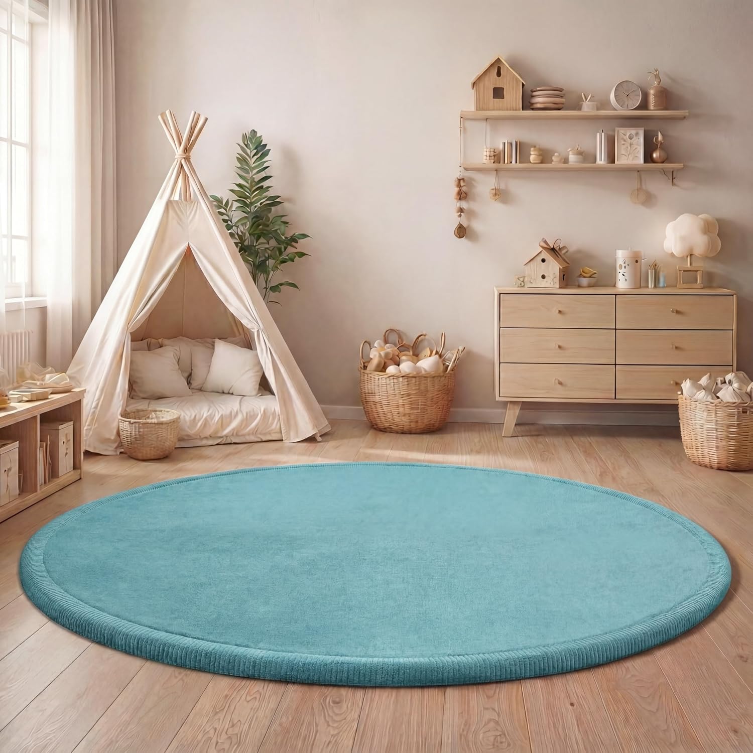 Detalle 2 de Paco Home Teppich Kinderzimmer Rund 200 cm