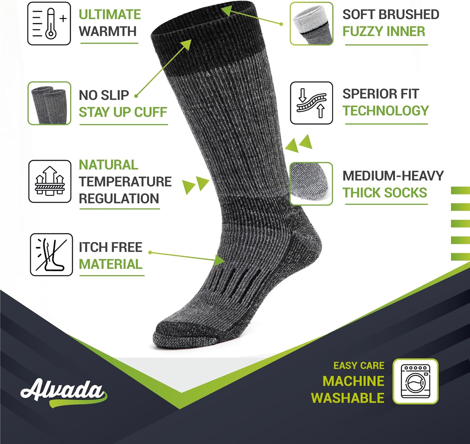 Thumbnail 2 de Alvada Warm Wool Socks for Winter ⚙