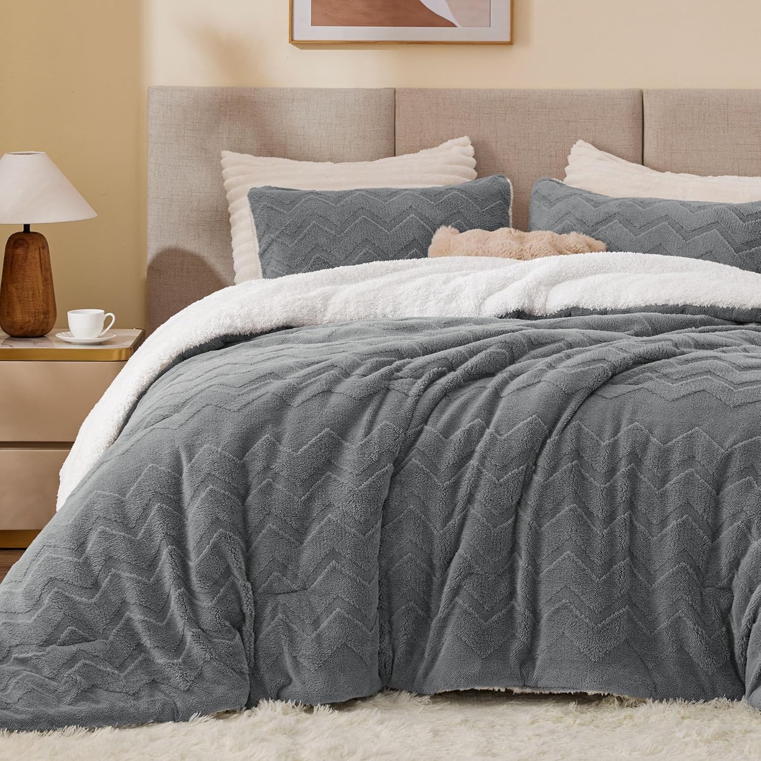 Thumbnail 1 de BEDELITE Fluffy Queen Comforter 88×88 in