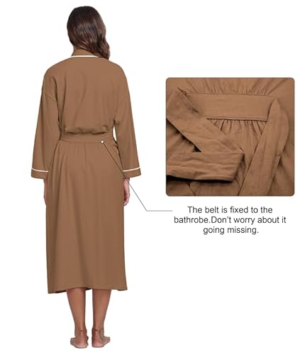 Thumbnail 2 de EA'S SECRET Womens Sofy Lightweight Cotton Knit Dressing Gown