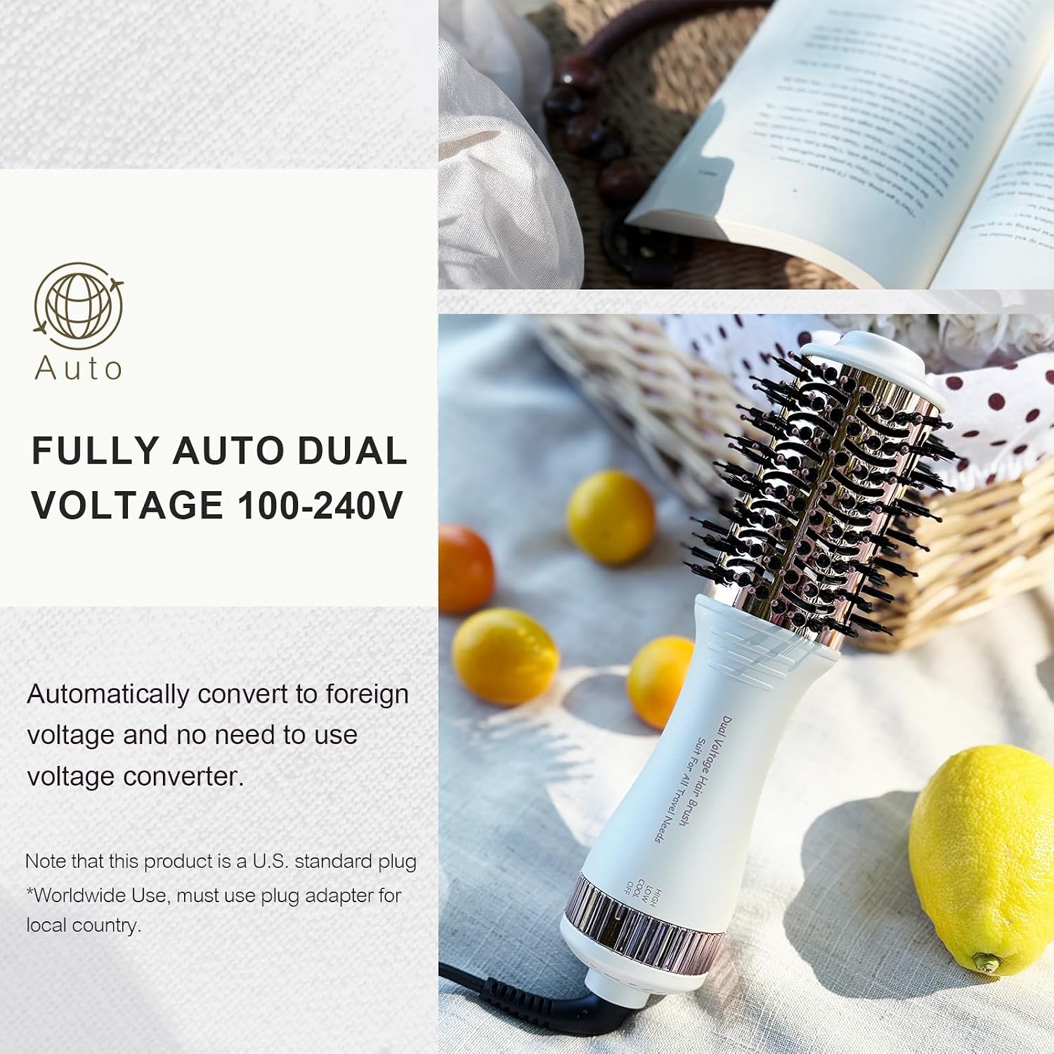 Thumbnail 1 de 4-in-1 Travel Dual Voltage Hair Dryer Brush
