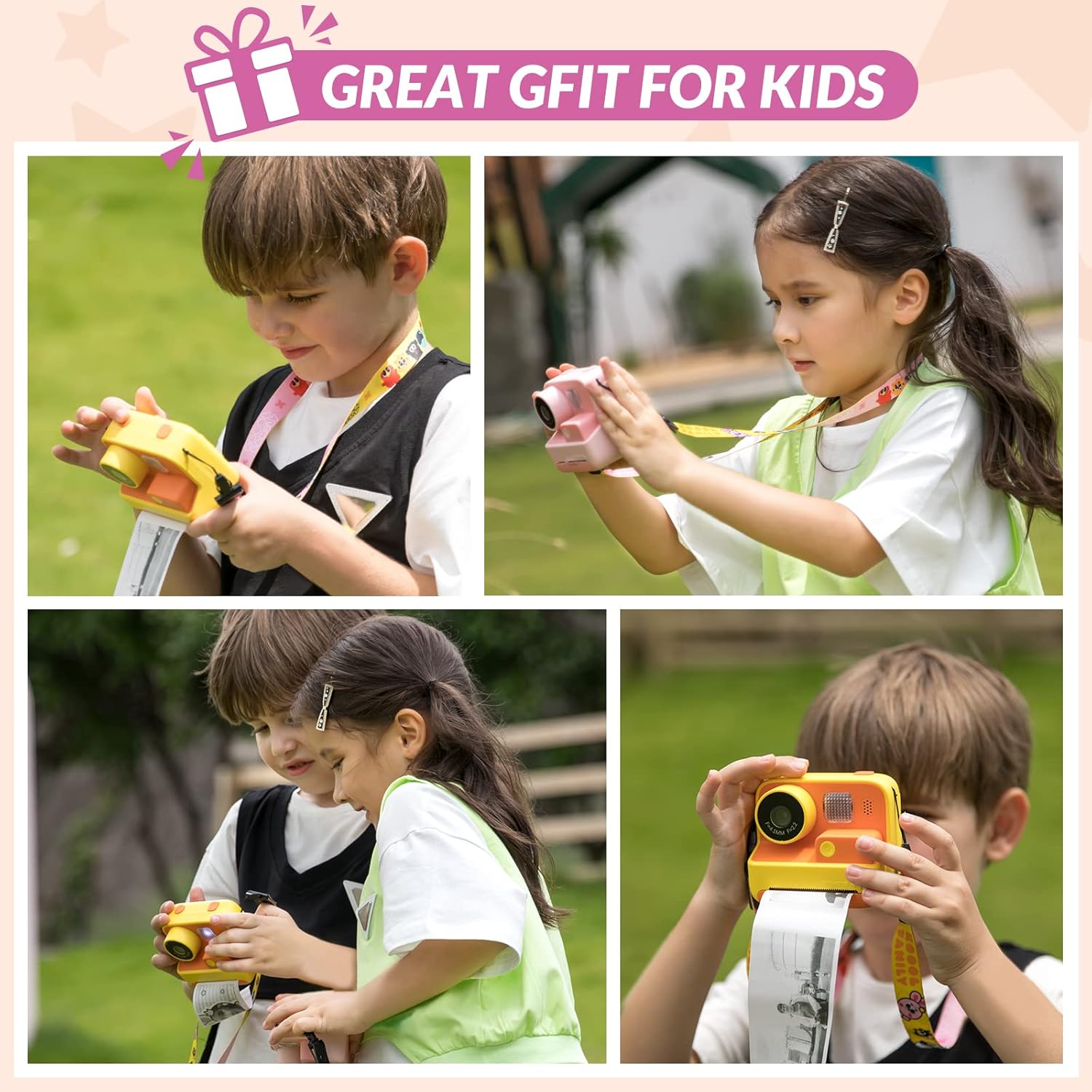 Thumbnail 5 de Mafiti Kids Camera Instant Print: 48MP Digital Camera for 3–12 Year Olds (Pink)