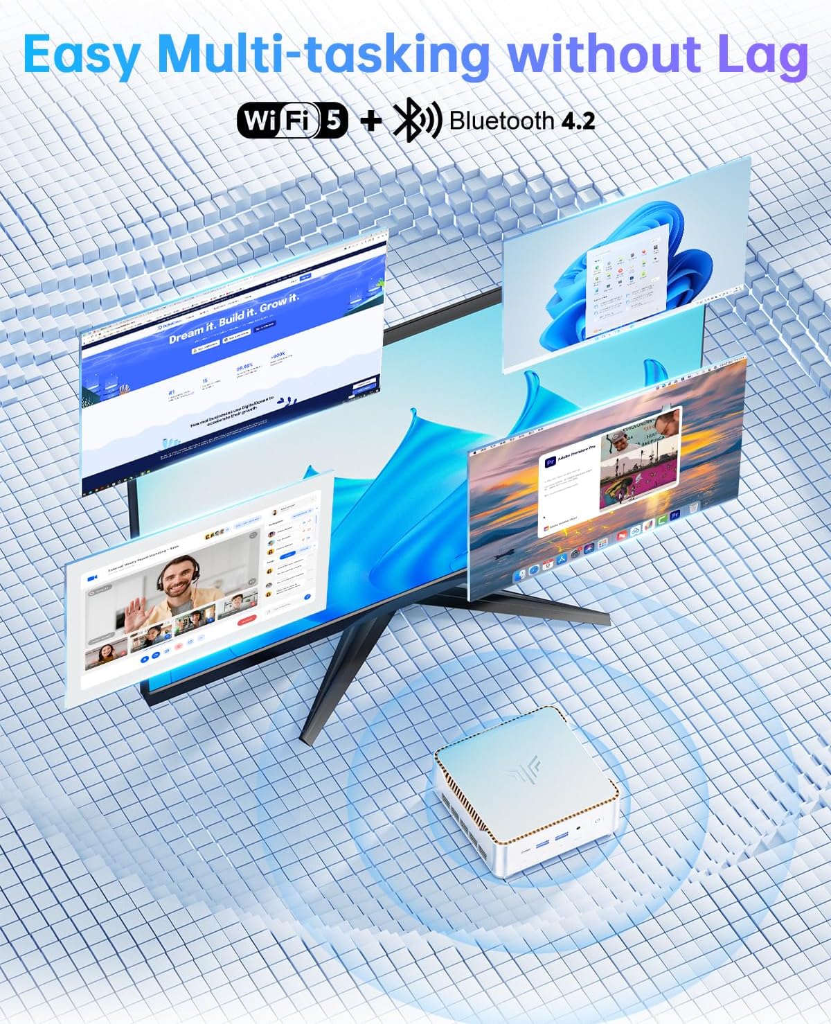 Thumbnail 6 de NiPoGi Pinova P2 Mini PC (Windows 11 Pro) with AMD Ryzen 3300U, 16GB RAM and 256GB SSD